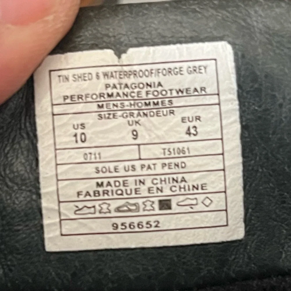 Patagonia Tin Shed 6‎ Waterproof Boots Forge Grey
